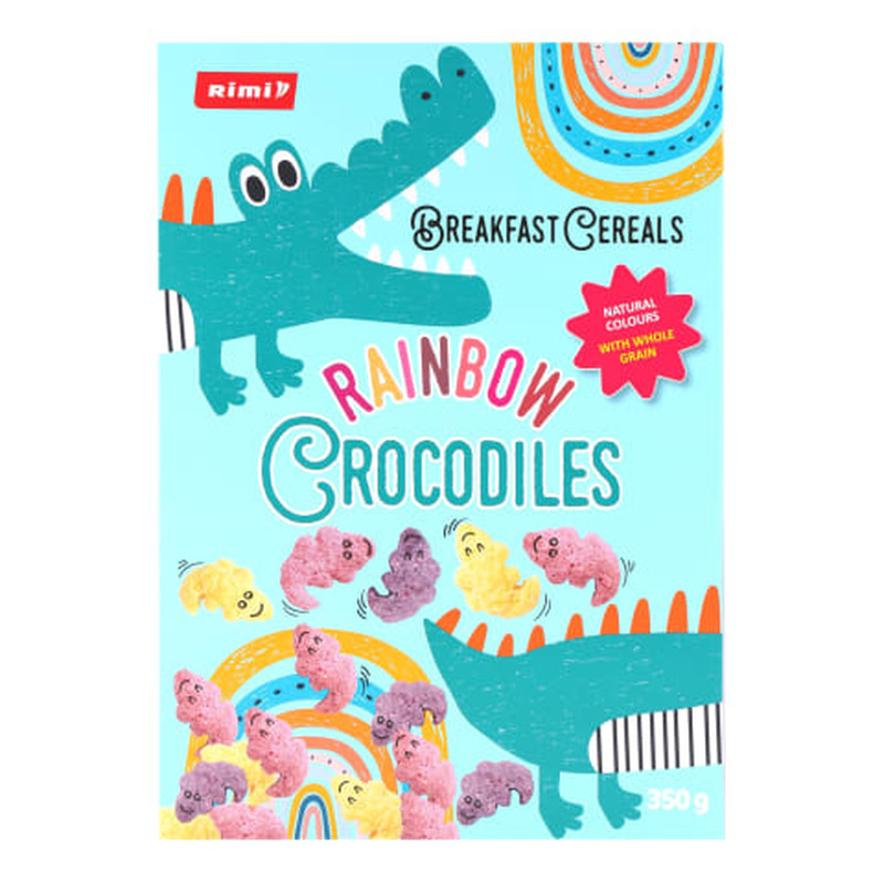 Hommikusöögihelbed Rainbow crocodiles Rimi 350g