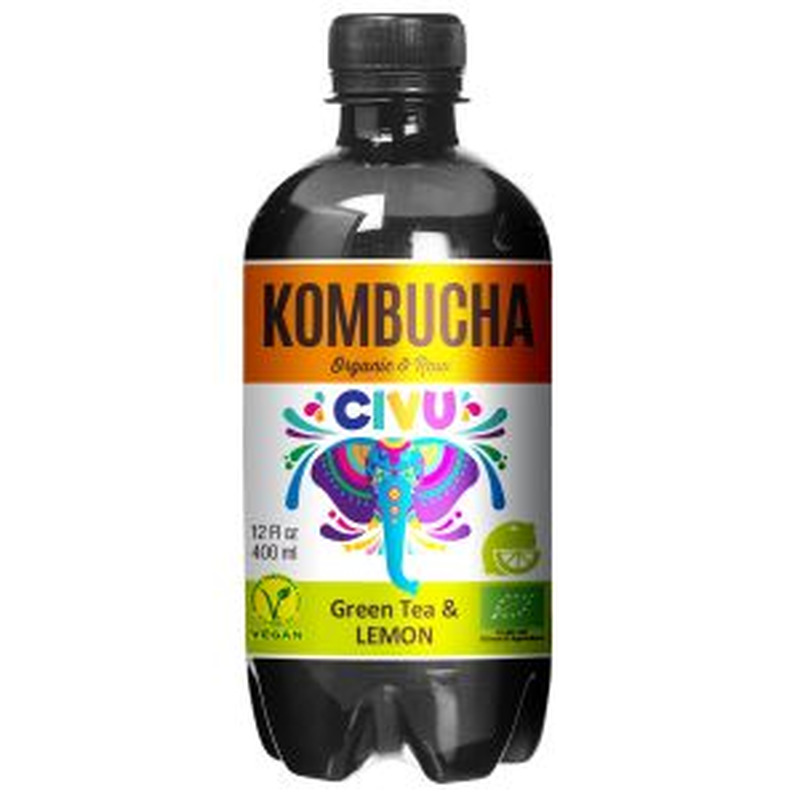 Kombucha roheline tee sidruniga, CIVU, 400 ml