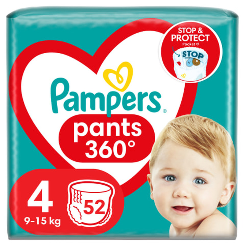 Püksmähkmed Pampers Jumbo S4 9-15kg 52tk