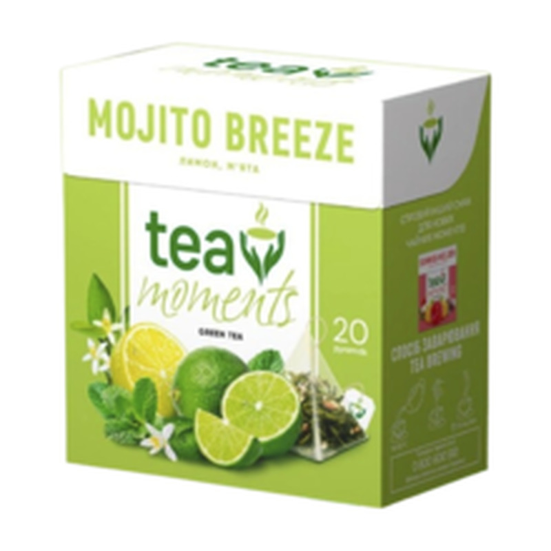 Tea Moments Mojito Breeze, tee püramiidides 34g (20x1,7)