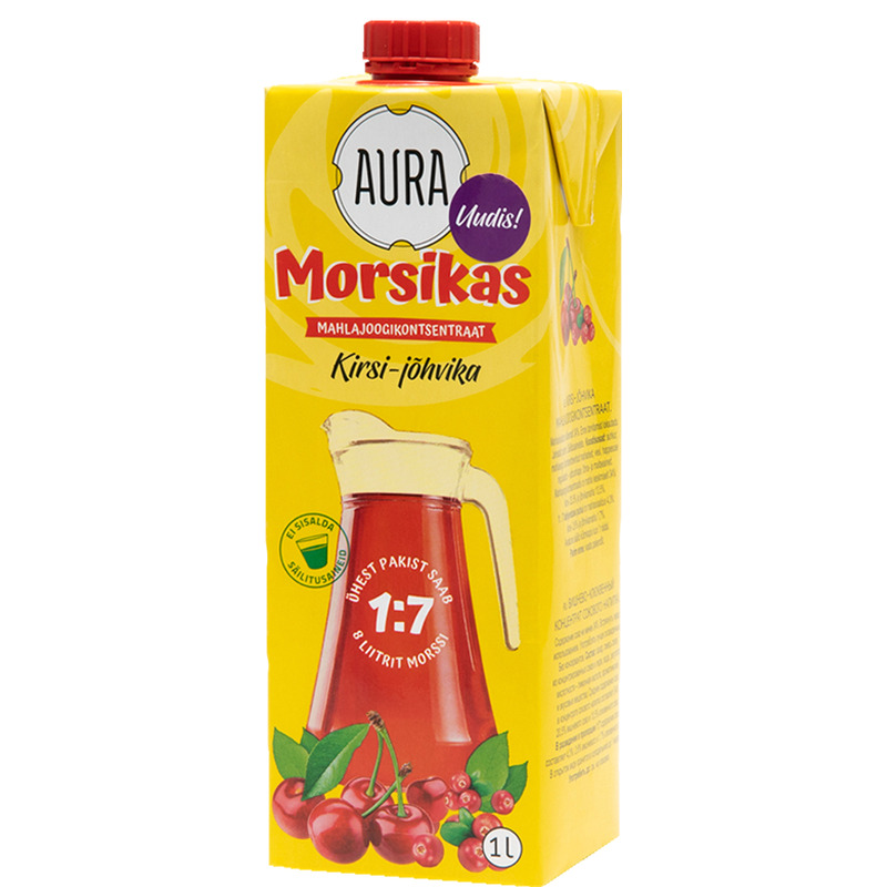 Kirsi-jõhvika mahlajoogikontsentraat, AURA MORSIKAS, 1 L