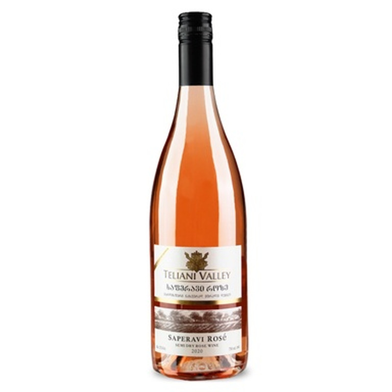 TELIANI VALLEY Saperavi Rose semi-dry 12% 75cl (roosa, pkuiv)