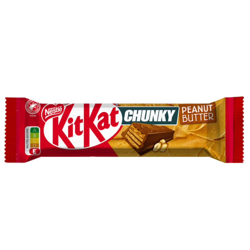 Vahvlibatoon šokolaadis maapähklikreemiga chunky KitKat 42g