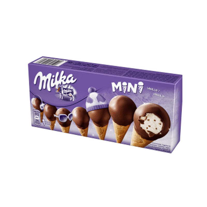 Jäätis mini koonus MILKA 8tk, 141g