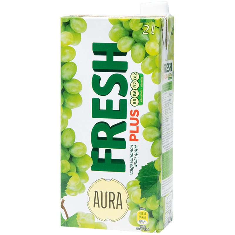 Valge viinamarja mahlajook Fresh, AURA, 2 L