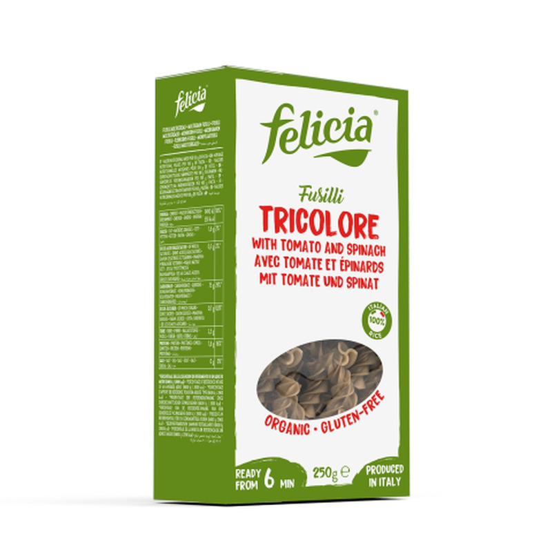 Mahe pasta kolmevärviline Felicia Fusilli 250g