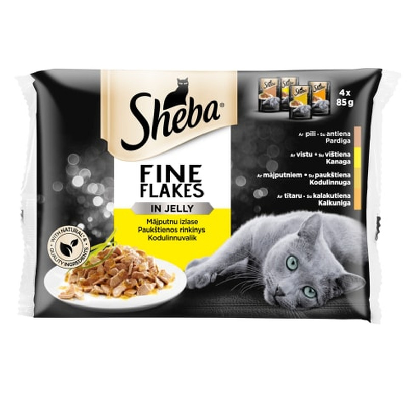 Kassieine Sheba Fine Flakes kodulinnu kastmes 340g