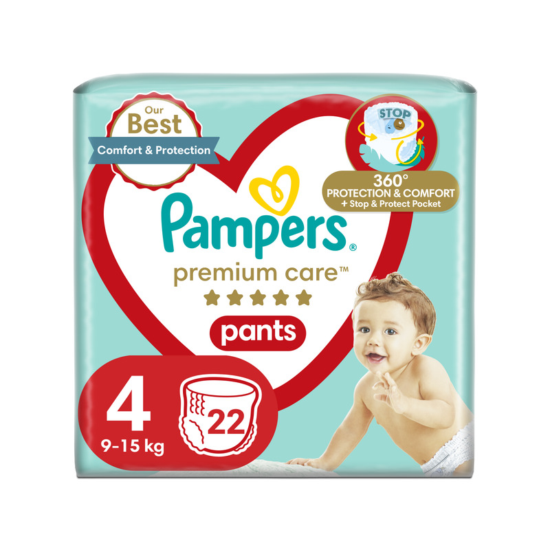 Pampers Premium Care Pants Püksmähkmed, Suurus 4, 22 Mähet, 9-15kg