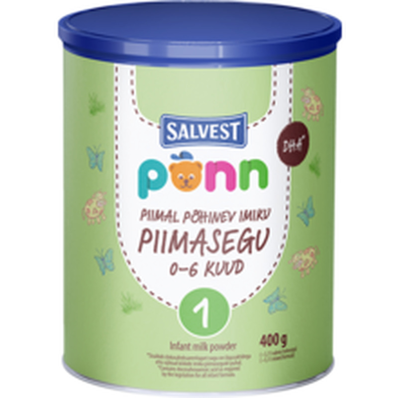 Piimal põhinev imiku piimasegu 0-6 kuud, PÕNN, 400 g