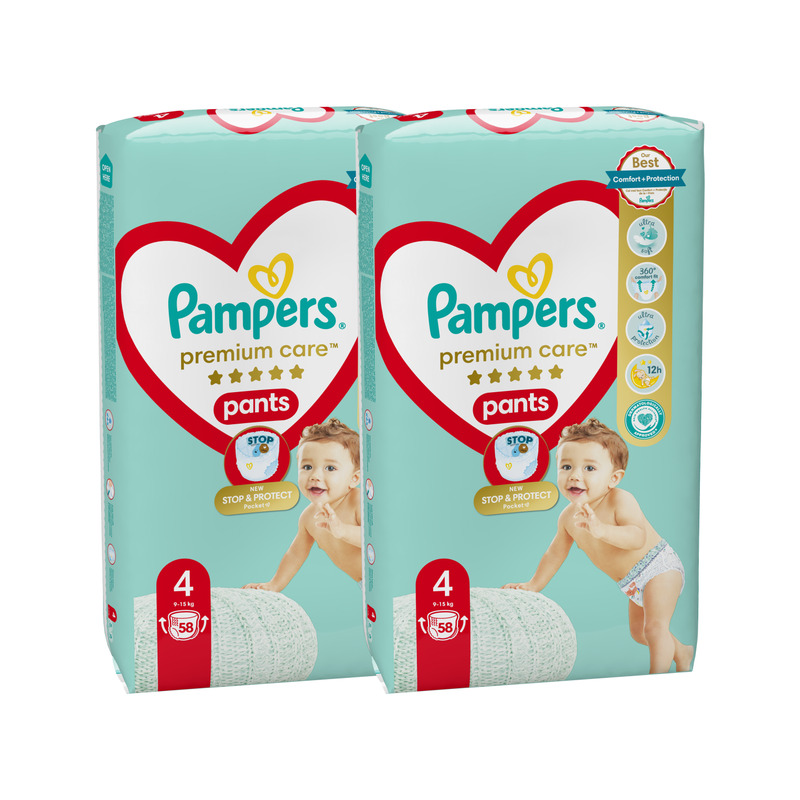 Pampers Premium Care Pants Mähkmed, Suurus 4, 116 Mähet, 9-15kg