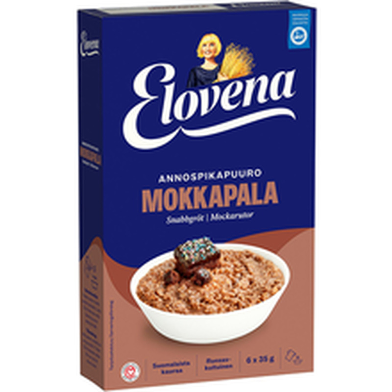 Elovena mokka-brownie maitseline kiirkaerapuder 210 g, 6 tk