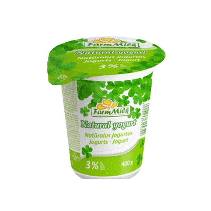 Jogurt FARM MILK Naturaalne 3%, 400g