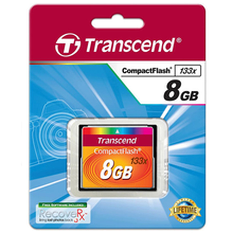 Mälukaart Transcend CompactFlash, 8 GB