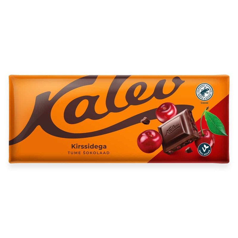 Tume šokolaad kirsiga, KALEV, 200 g