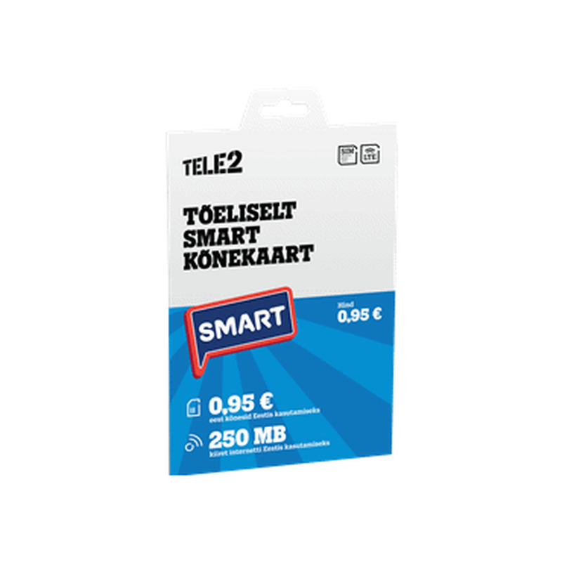 Kõnekaart TELE2 Smart 0.95€