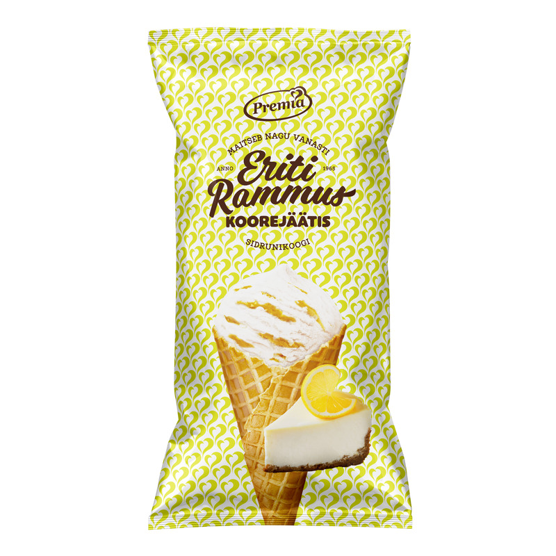 Sidrunikoogi koonusjäätis, ERITI RAMMUS, 110 g