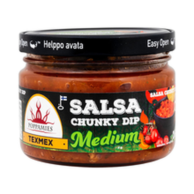 Poppamies Texmex Salsa Chunky Dip Medium salsakaste 260 g