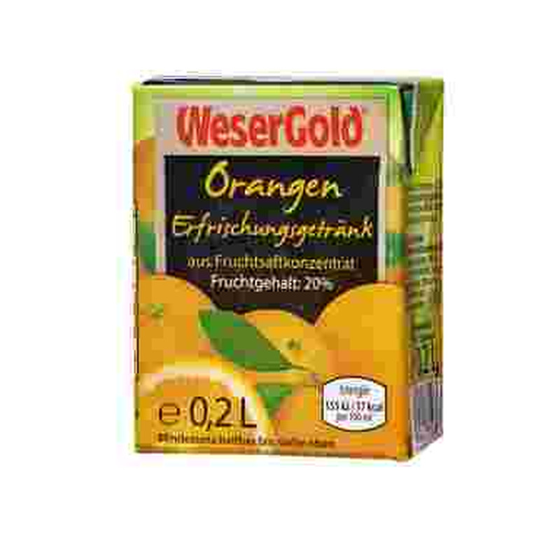 WESERGOLD Apelsinimahlajook 20% 200ml (kõrrejook)