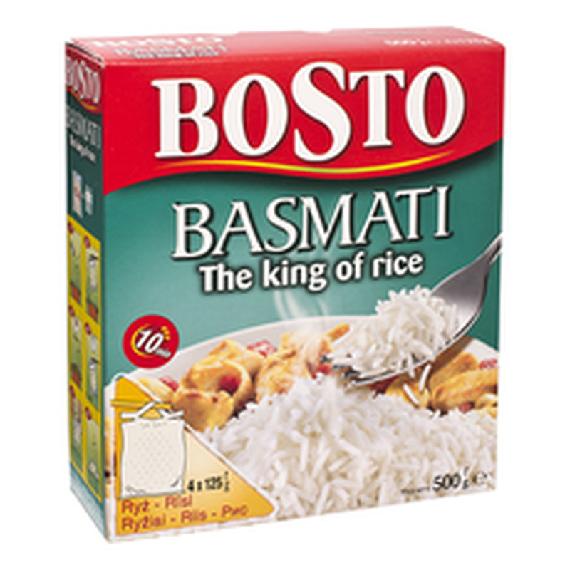 Basmati riis 4 x 125 g, BOSTO, 500 g