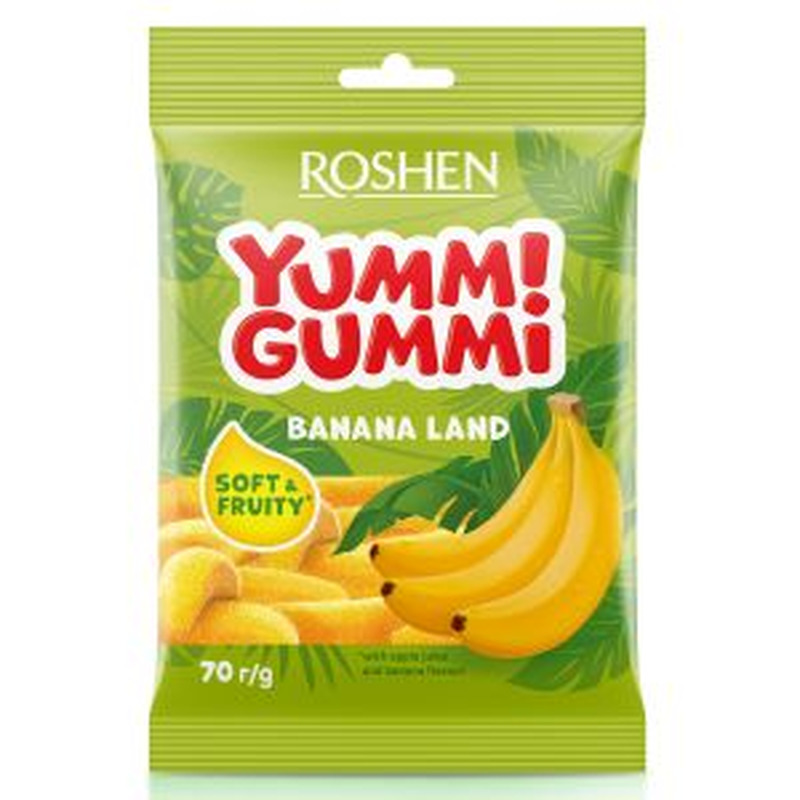 Roshen kummikomm Yummi Gummi Banana Land 70g