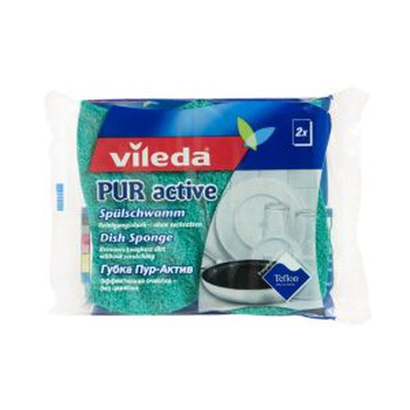 Krobeline nöudesvamm Pur Active, VILEDA, 2 tk