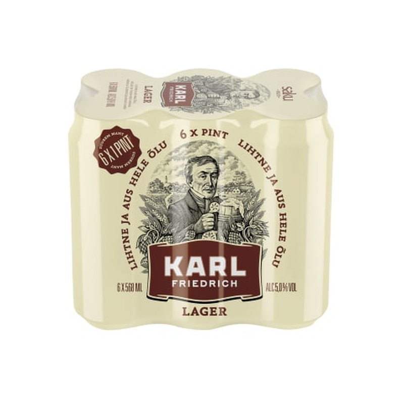 Õlu Karl Friedrich 5%vol 0,568l prk 6-pakk