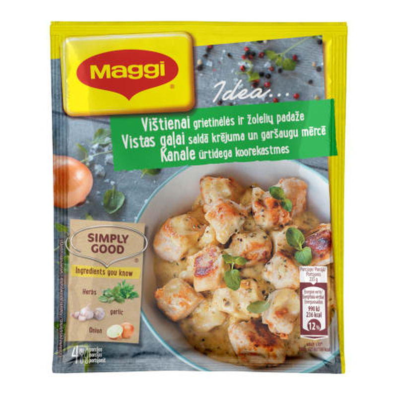 Kaste kanale koore-ürdi Maggi idea 30g