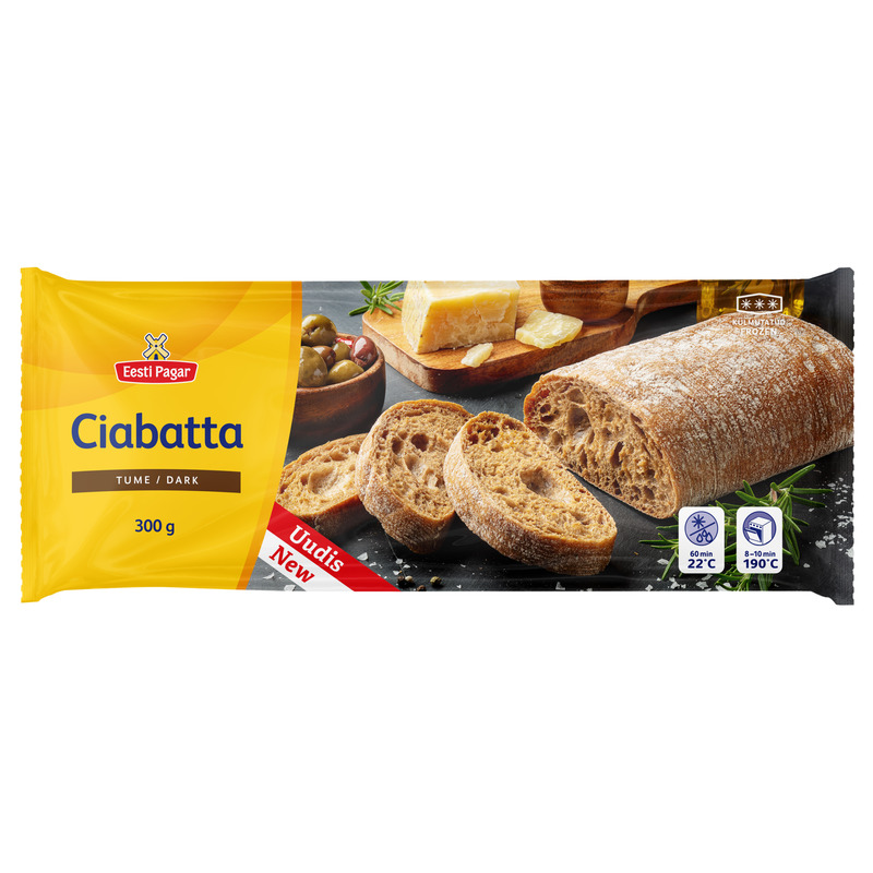 Ciabatta tume, EESTI PAGAR, 300 g