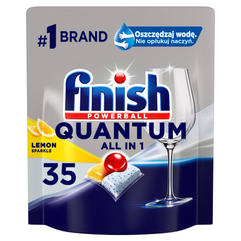 Nõudepesukapslid Finish Quantum All in One Lemon 35tk