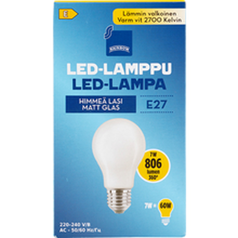 LED-lamp E27 7W, 2700K 806LM