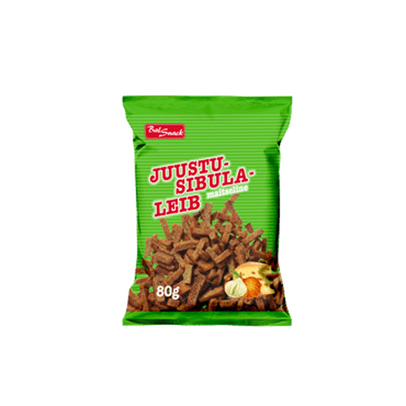 Juustu-sibulamaitsel.leib BALSNACK80g