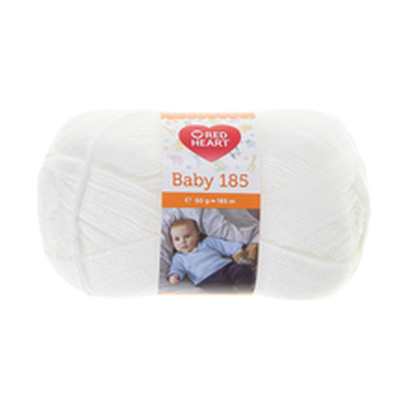 Lõng Red Heart Baby 50 g, valge , 100% akrüül