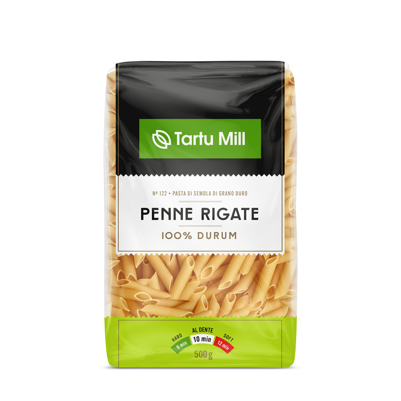 Pasta Penne Rigate, TARTU MILL, 500 g