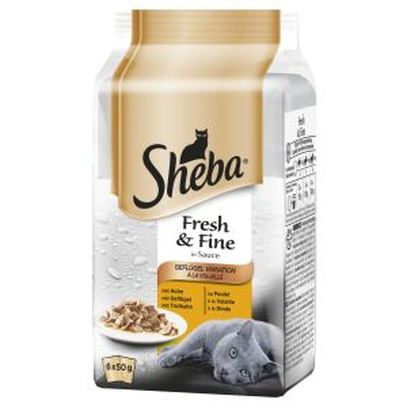 Sheba kiisueine 6*50g mini linnulihavalik