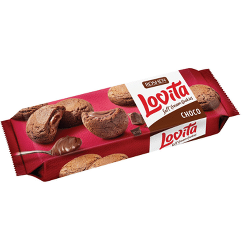 Šok.küps.pehme täidis.ROSHEN Lovita 127g