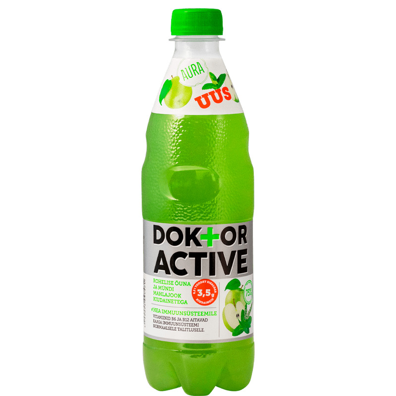 Rohelise õuna-mündi mahlajook, AURA ACTIVE, 500 ml