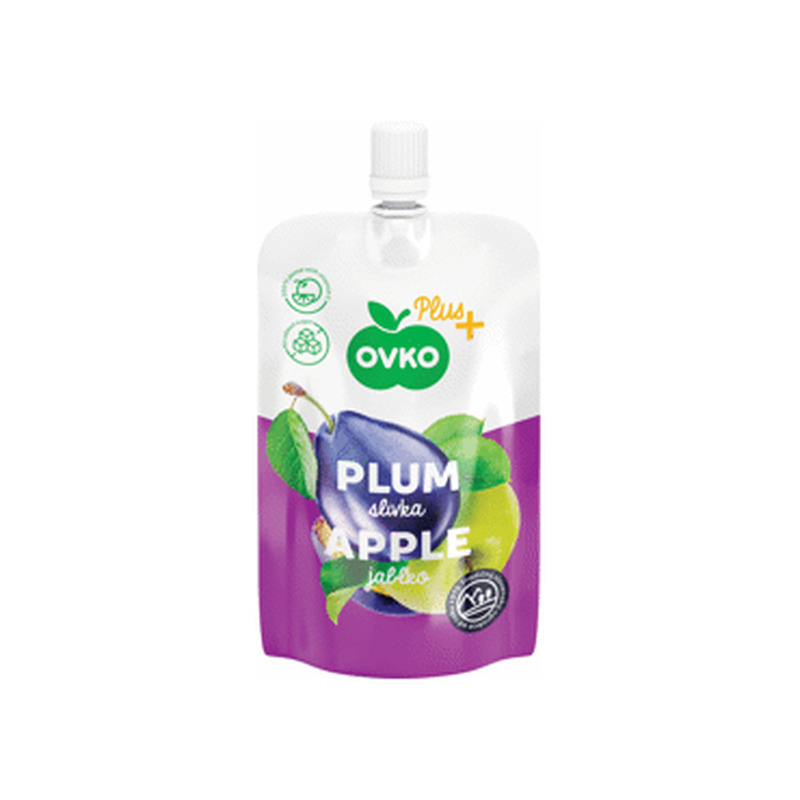 Puuviljapüree OVKO Plus õun-ploom 120g