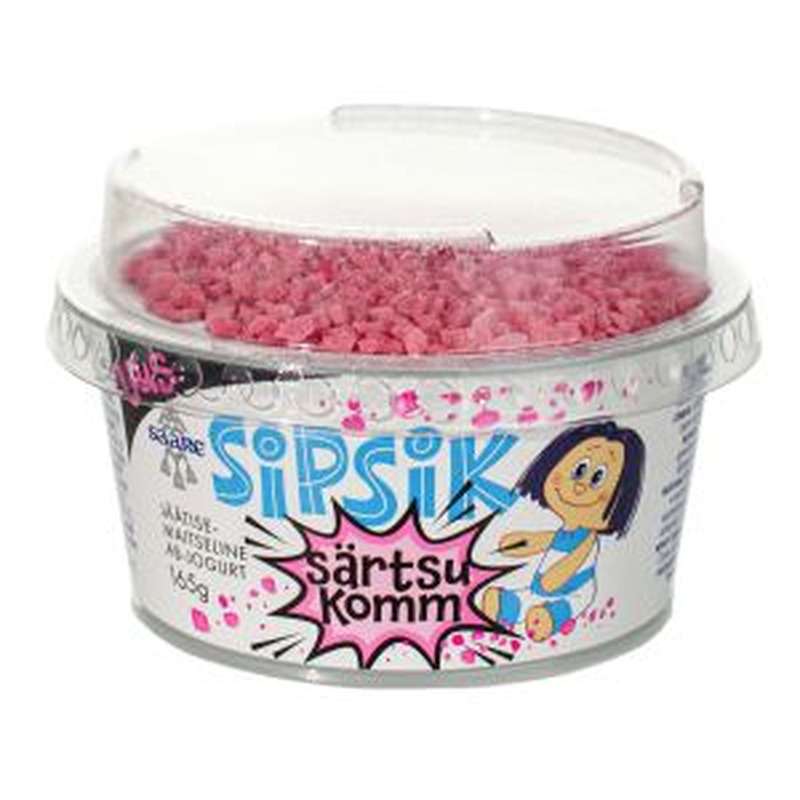 Jäätise-AB-jogurt särtsu kommidega, SIPSIK, 165 g