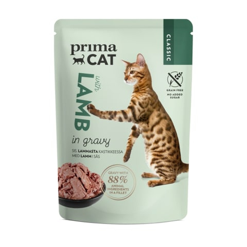 Kassieine PrimaCat Classic lambaliha kastmes 85g