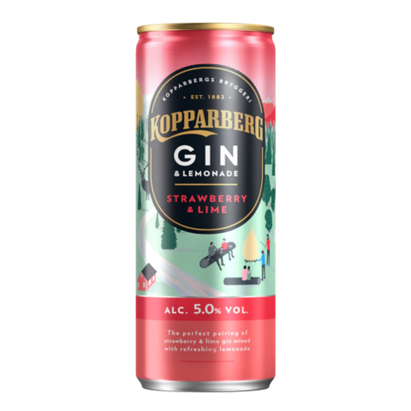 Muu alkohoolne jook Kopparberg Gin & Lemonade Strawberry & Lime 5%vol 0,25l prk