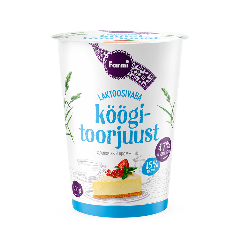 Toorjuust laktoosivaba 15%, FARMI, 400 g