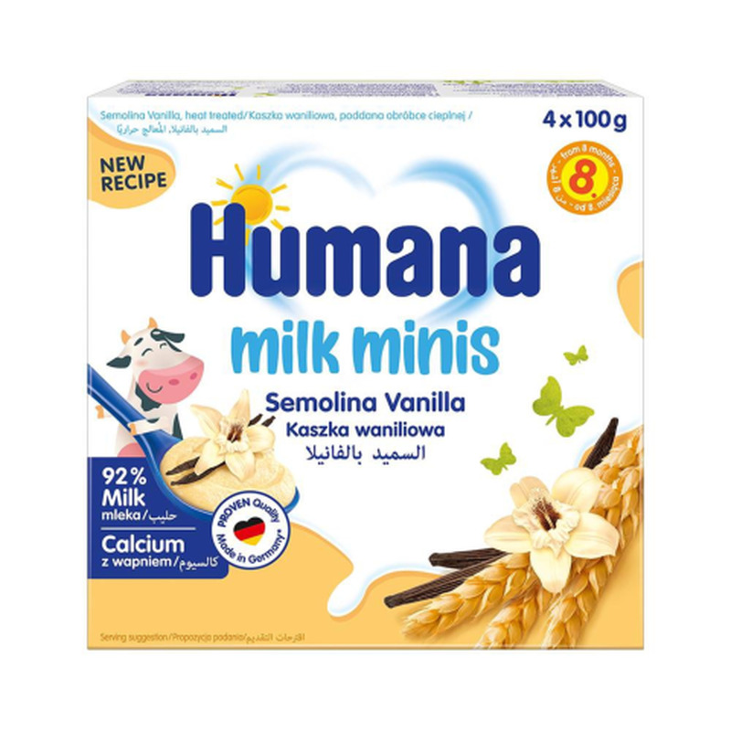 Mannapuding vanillimaitseline Humana Milk Minis 4x100g