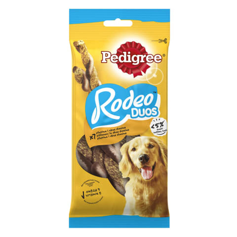 Närimispulk Pedigree Rodeo Duos kana- ja peekonimaitseline 123g