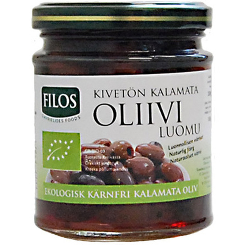 FILOS Kreeka kalamata kivideta oliivid 200g (mahetoode)