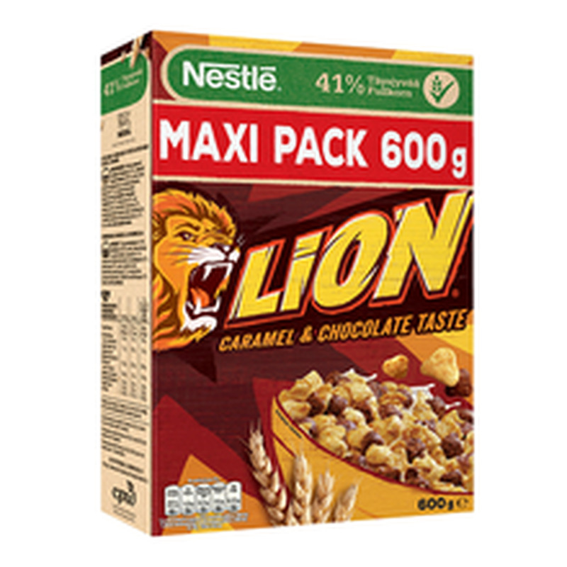 Nestlé Lion šokolaadi ja toffee maitselised täisterahelbed 600 g