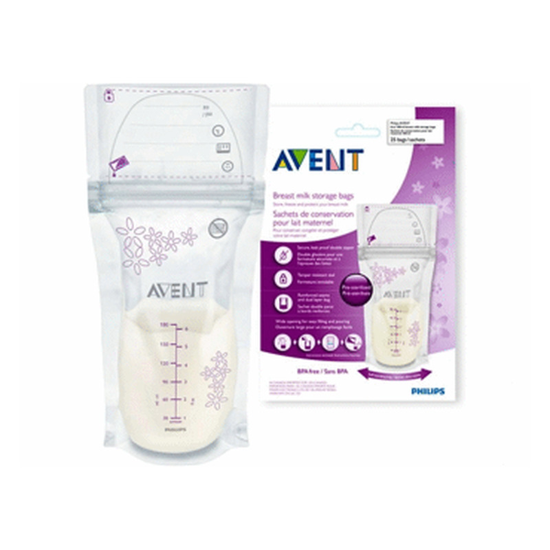 Rinnapiima säilituskot.AVENT 180ml.25tk