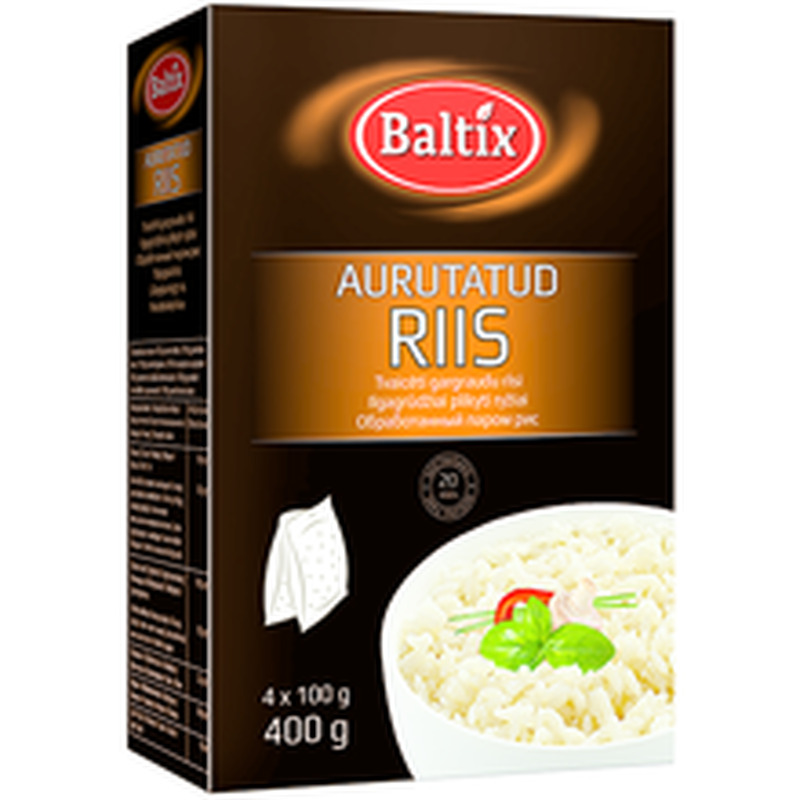 Aurutatud riis, BALTIX, 4 x 100 g