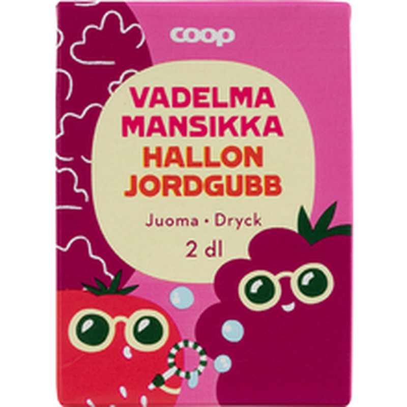 Coop vaarika-maasika jook 200ml