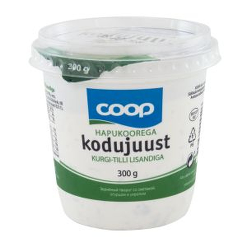 Coop kodujuust 300g hapukoorega kurgi-tilli