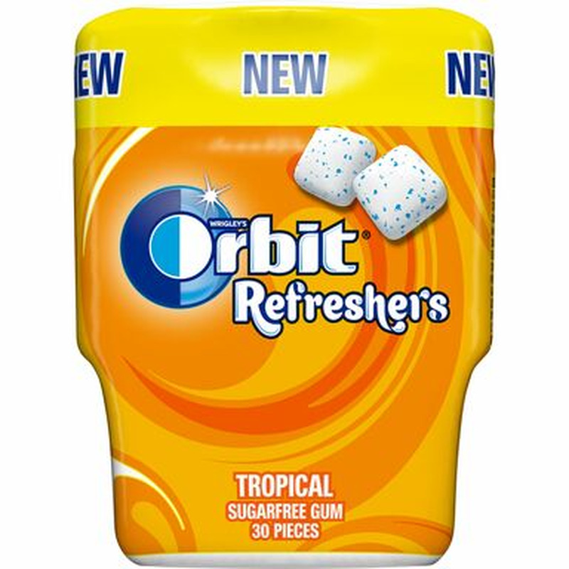 ORBIT Refreshers Tropical 67g (suhkruvabad padjad, topsis)